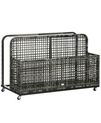 Pool Float Storage with Wheels, Pool Caddy, Dark