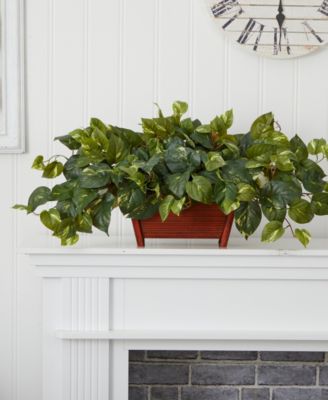 Pothos Artificial Plant in Decorative Rectangular Planter