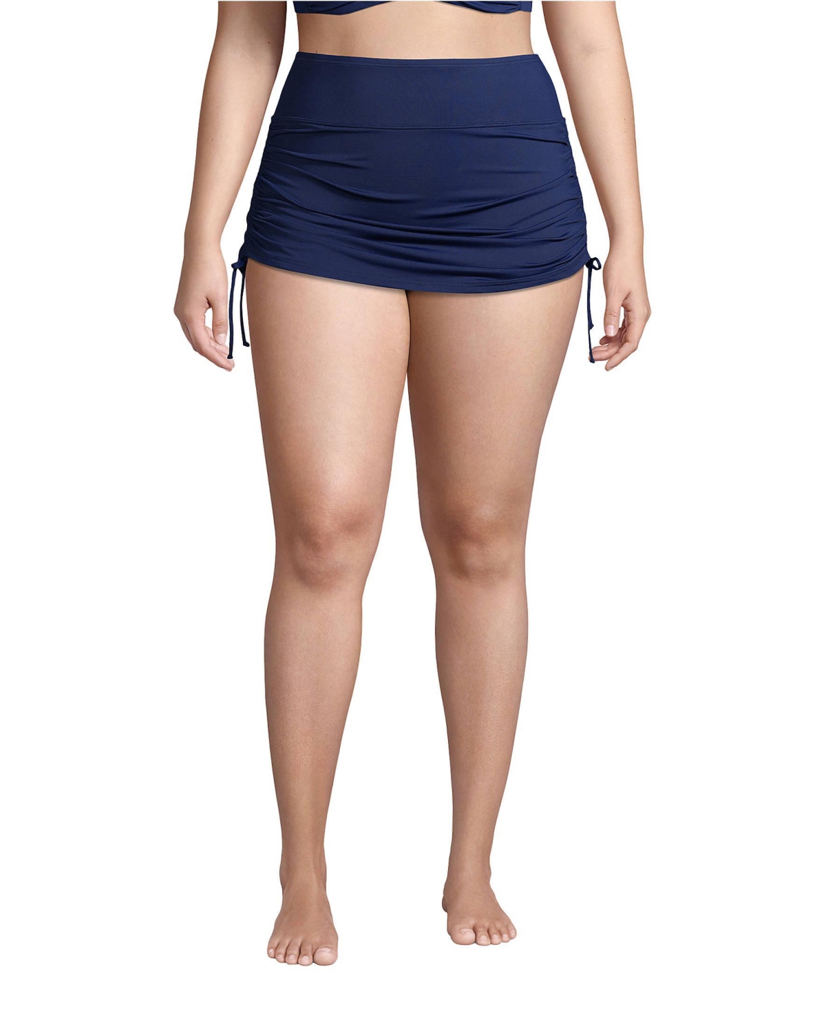 Lands' End Plus Size Tummy Control Adjustable Swim Skirt Swim Bottoms