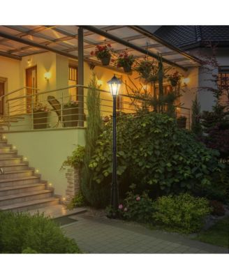 8' Outdoor Solar Light Post, Motion Activated Lamp, for Garden,