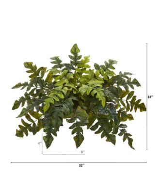 32in. Holly Fern Artificial Ledge Plant