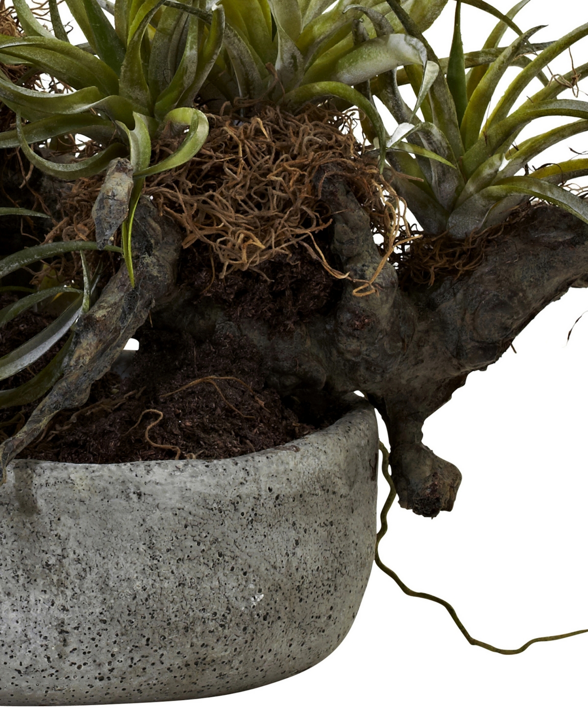 Shop Nearly Natural Orchid And Succulent Garden W/ Driftwood And Decorative Vase In White,green