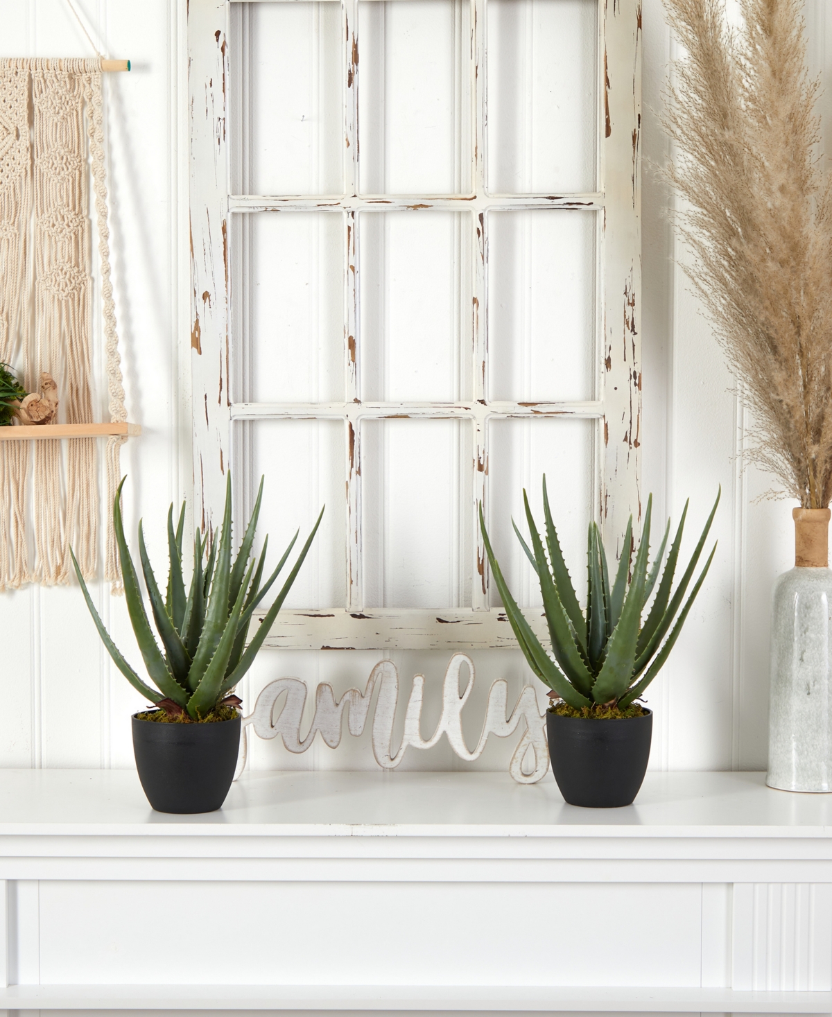 NEARLY NATURAL ALOE ARTIFICIAL PLANT, SET OF 2 
