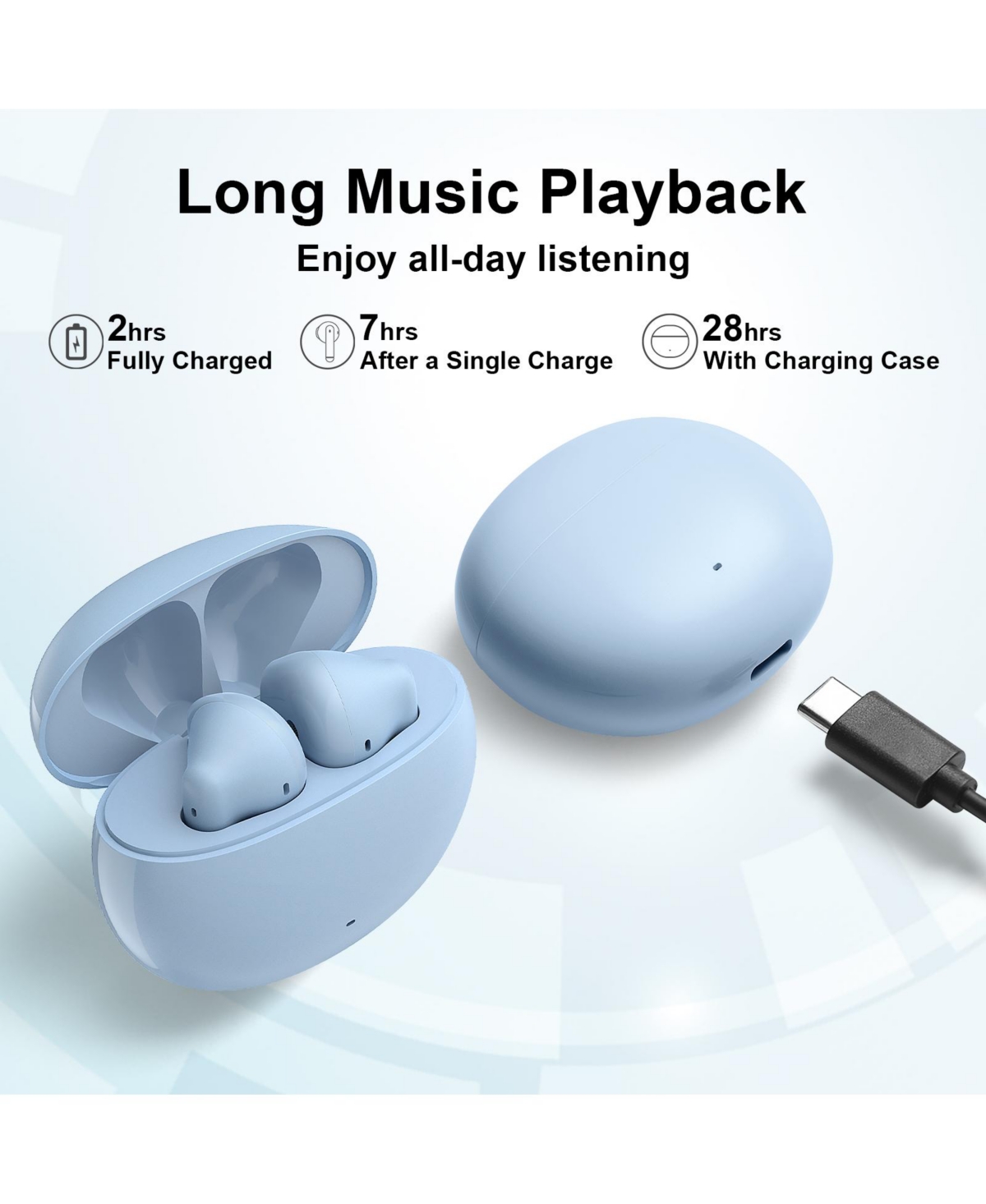 Edifier X2 True Wireless Earbuds, Bluetooth Earphones -Pastel Blue