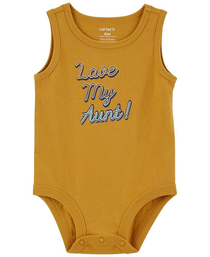 Carter s Baby Boys and Girls Love My Aunt Sleeveless Bodysuit Macy s