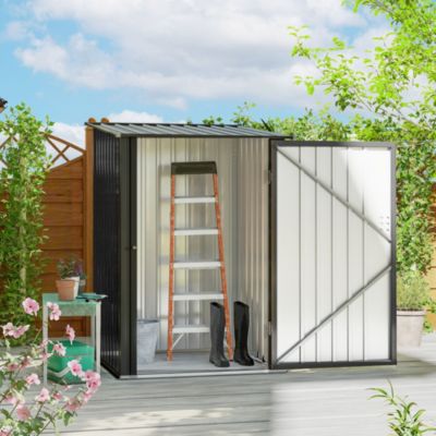 3.3&#39; x 3.4&#39; Metal Outdoor Storage Shed with Lockable Doors