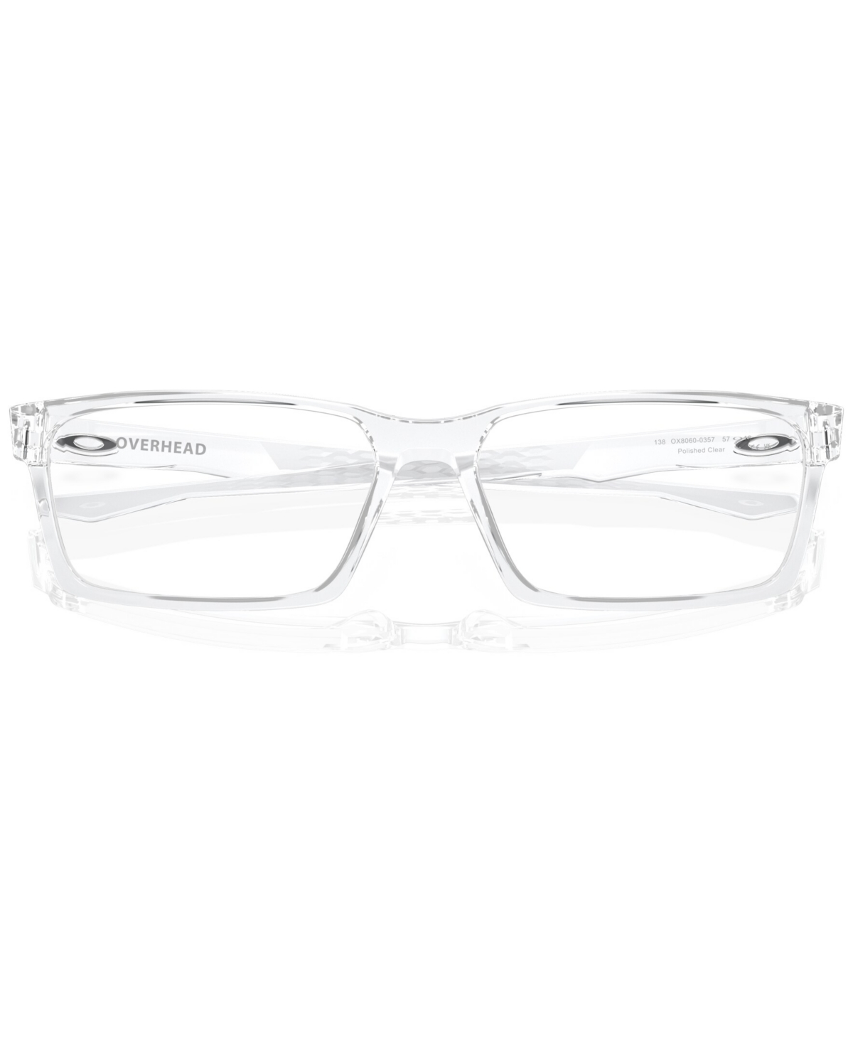 Oakley Men's Rectangle Eyeglasses, Ox8060 57 In Polished Clear