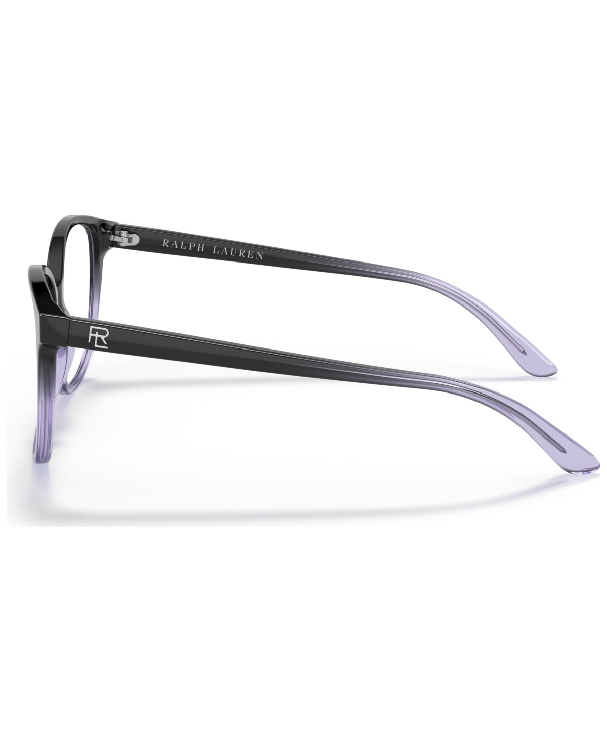 Polo Ralph Lauren Women's Cat Eye Eyeglasses, Rl6222 52 In Shiny Gradient Black,transparent Blue