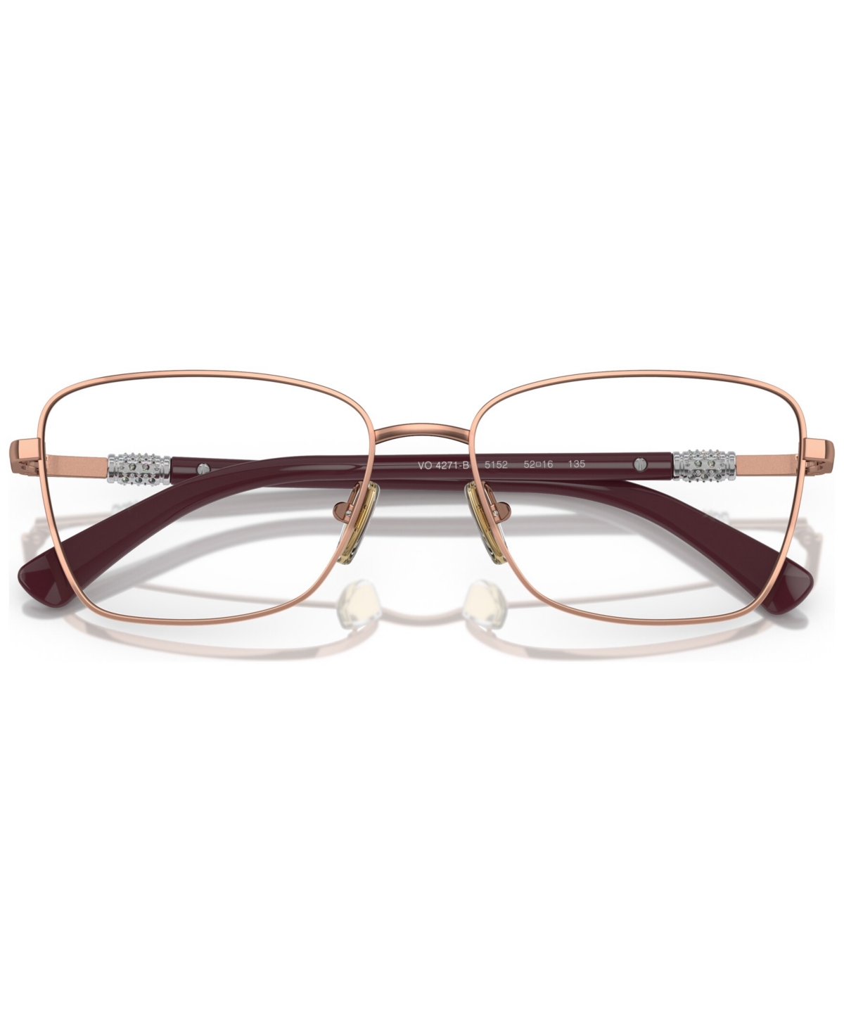 Vogue Eyewear Women's Butterfly Eyeglasses, Vo4271b 54 In Rose Gold-tone