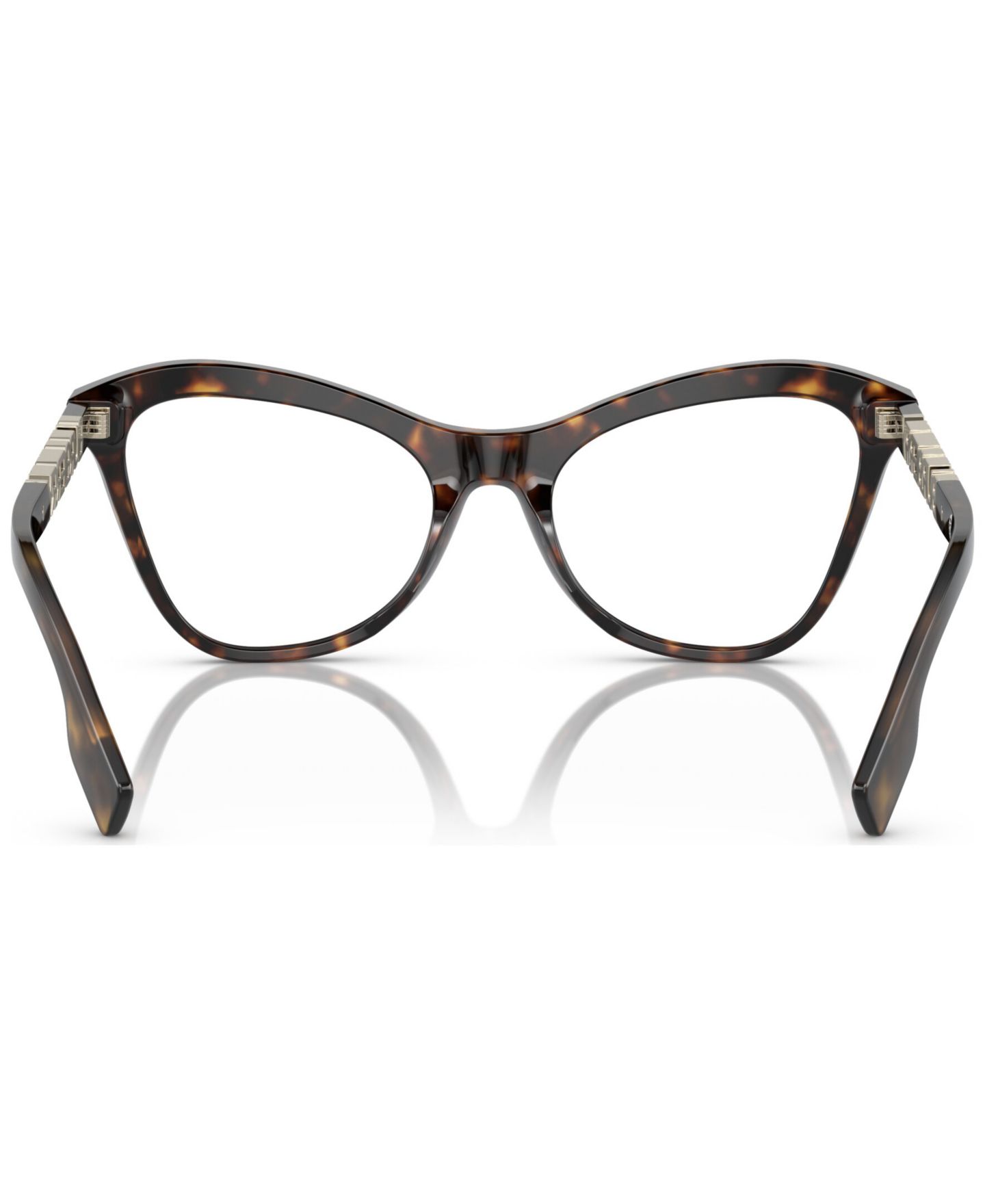 Женские очки Burberry Woman Cat Eye Plastic BE2373U Angelica Eyeglasses, цвет: Тёмный гавана — фото 4