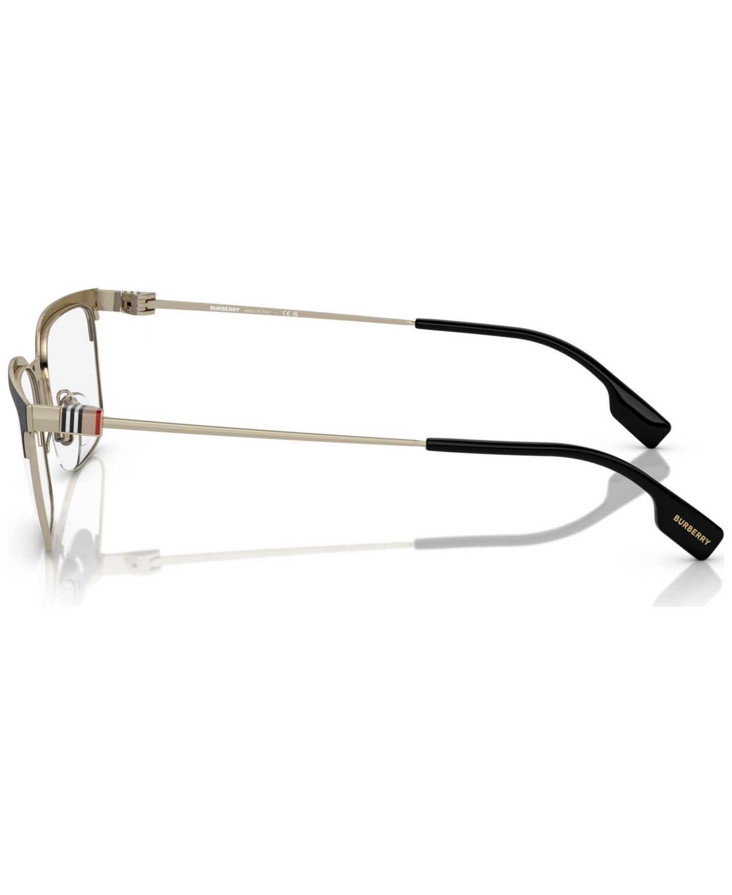 Мужские очки Burberry Man Square Metal BE1375 Douglas Eyeglasses, цвет: Чёрный — фото 3