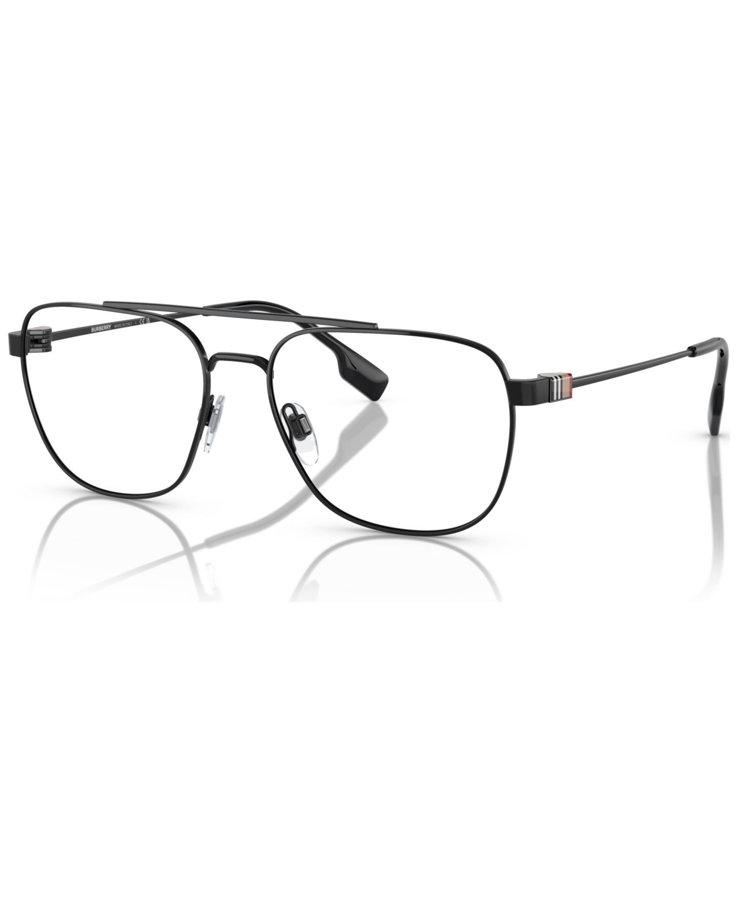 Мужские очки Burberry Man Square Metal BE1377 Michael Eyeglasses, цвет: Чёрный — фото 1
