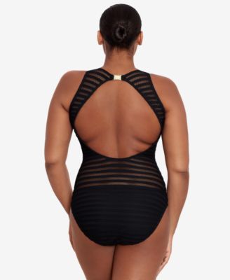 Women's Boatneck One Piece Swimsuit