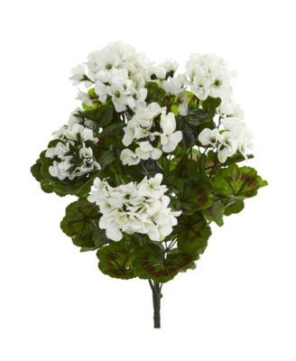 3-Pc. Geranium UV-Resistant Indoor/Outdoor Artificial Bush Set