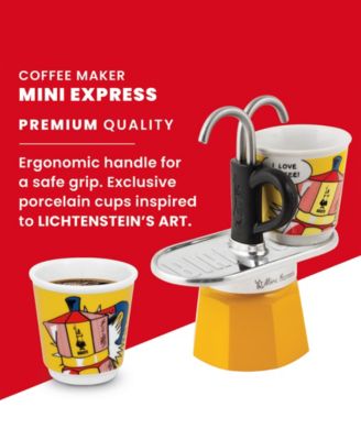 Set Mini Express "R" Lichtenstein Plus 2 Bicc. 2.8 OZ Coffeemaker
