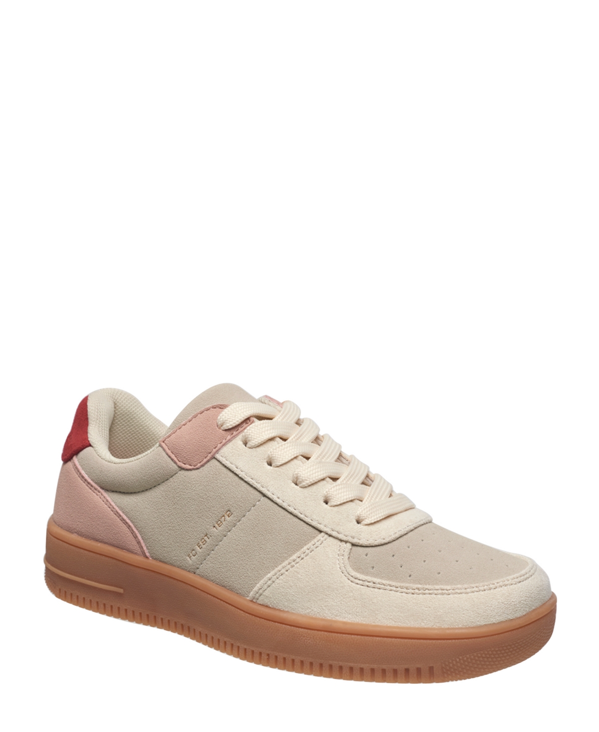 Shop French Connection Women's Bee Low Cut Lace Up Sneaker In Pink Multi