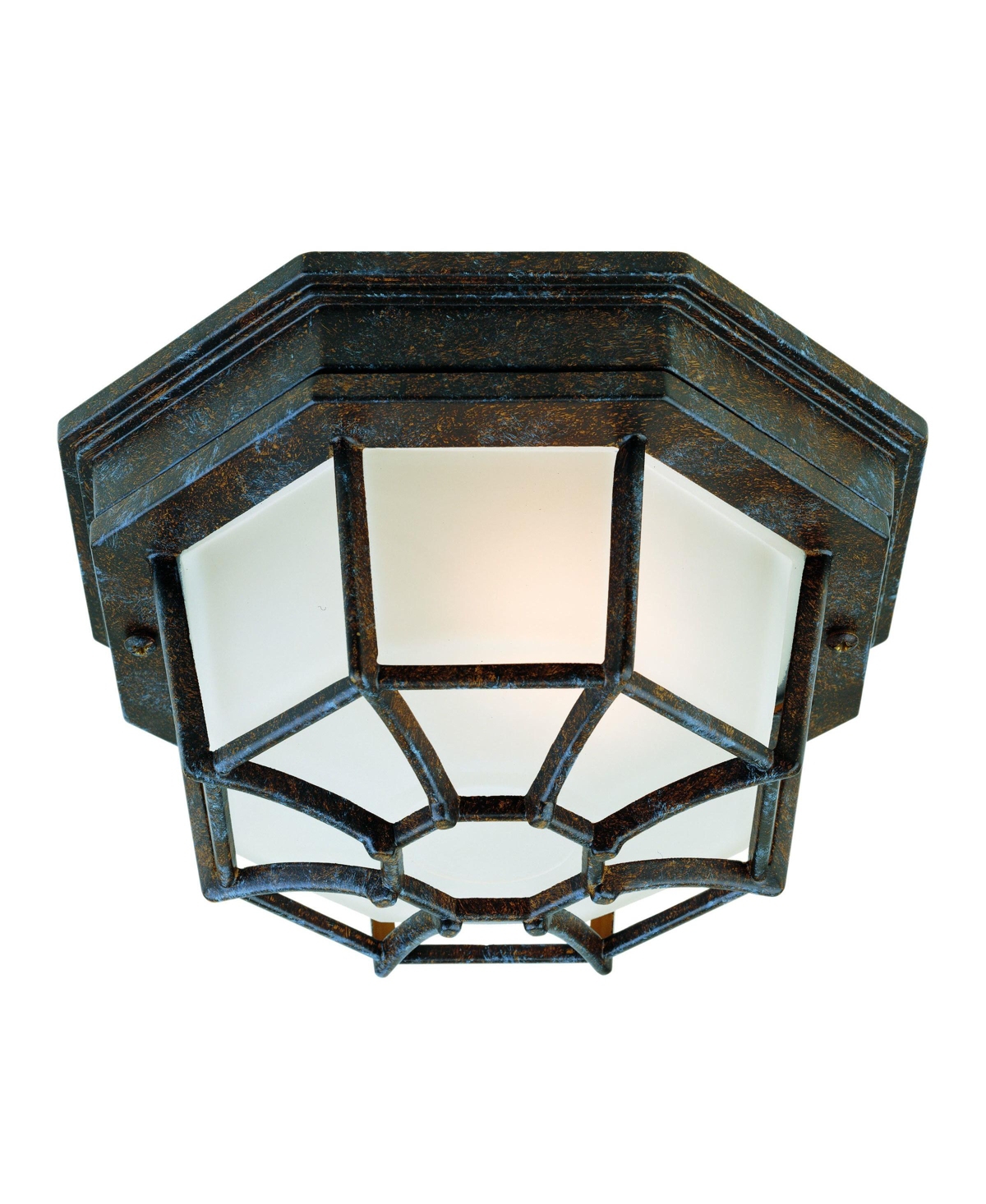 9" Outdoor Ceiling Light in Rustic Bronze - Bronze