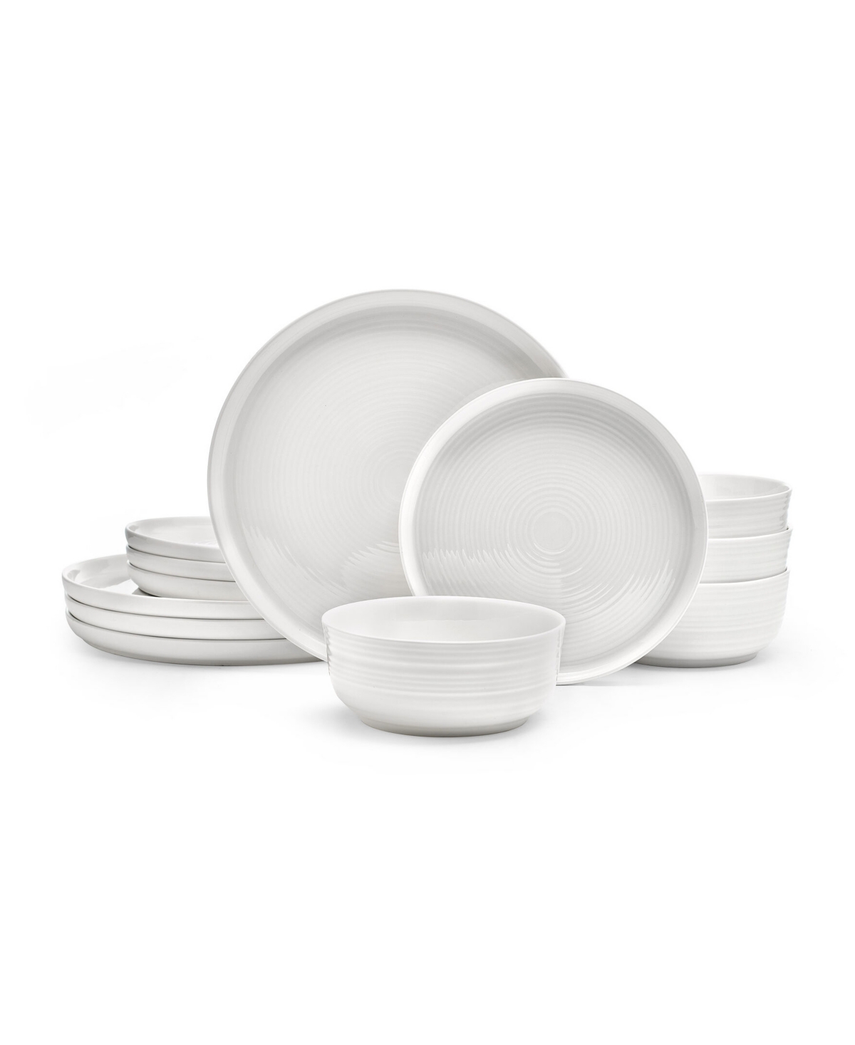 Mikasa Callie Bone China 12 Piece Dinnerware Set, Service For 4 In White