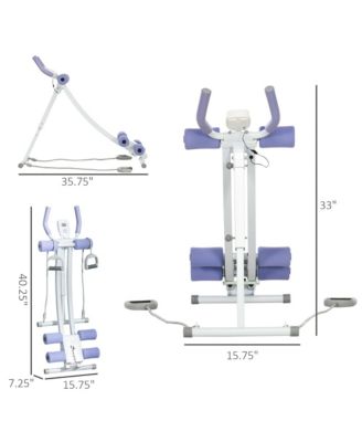Foldable Ab Machine, Ab Workout Equipment with Resisce Bands
