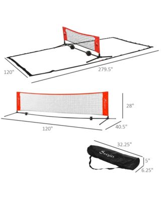 23 ft Portable Soccer Tennis/Pickleball/Badminton/Mini Tennis Net,