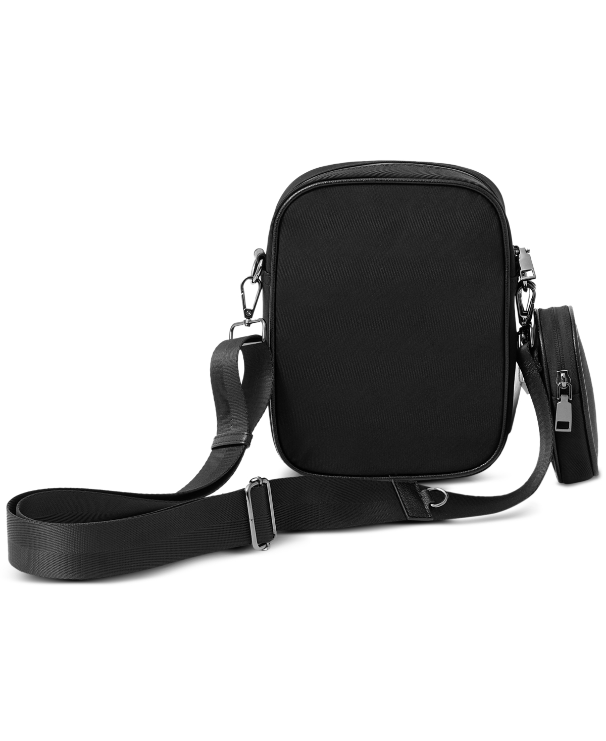 Shop Alfani Men's Nylon Zip Messenger Bag, Created For Macy's In Black