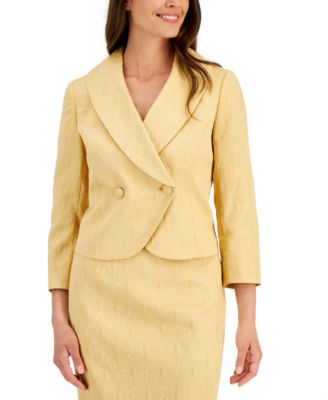 Women's Floral-Jacquard Jacket & Pencil Skirt Suit