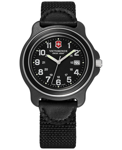 Victorinox Swiss Army Men's Original Black Nylon Strap Watch 43mm 249087
