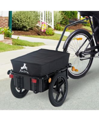 Double Wheel Internal Frame Enclosed Bicycle Cargo Trailer,