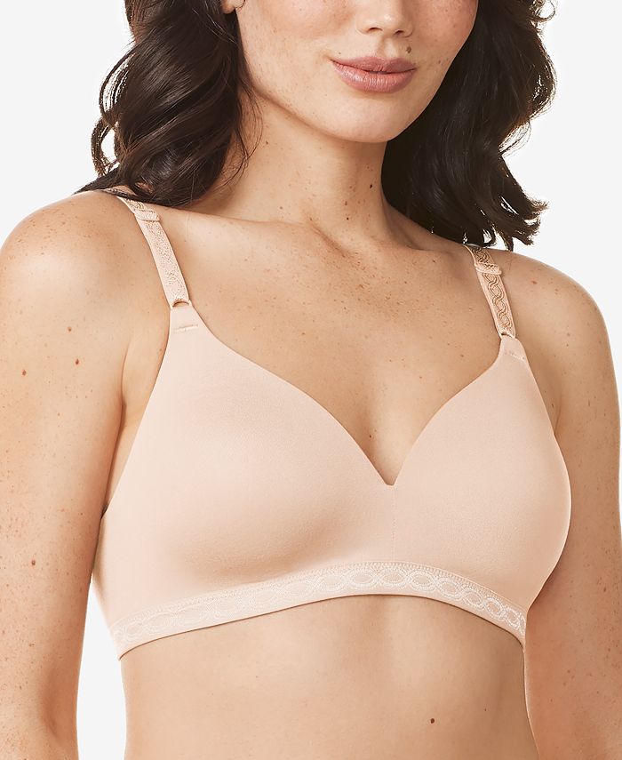  Warners Womens Cloud 9 Super Soft, Smooth Invisible Look  Wireless Lightly Lined Comfort Bra RM1041A, Butterscotch, S