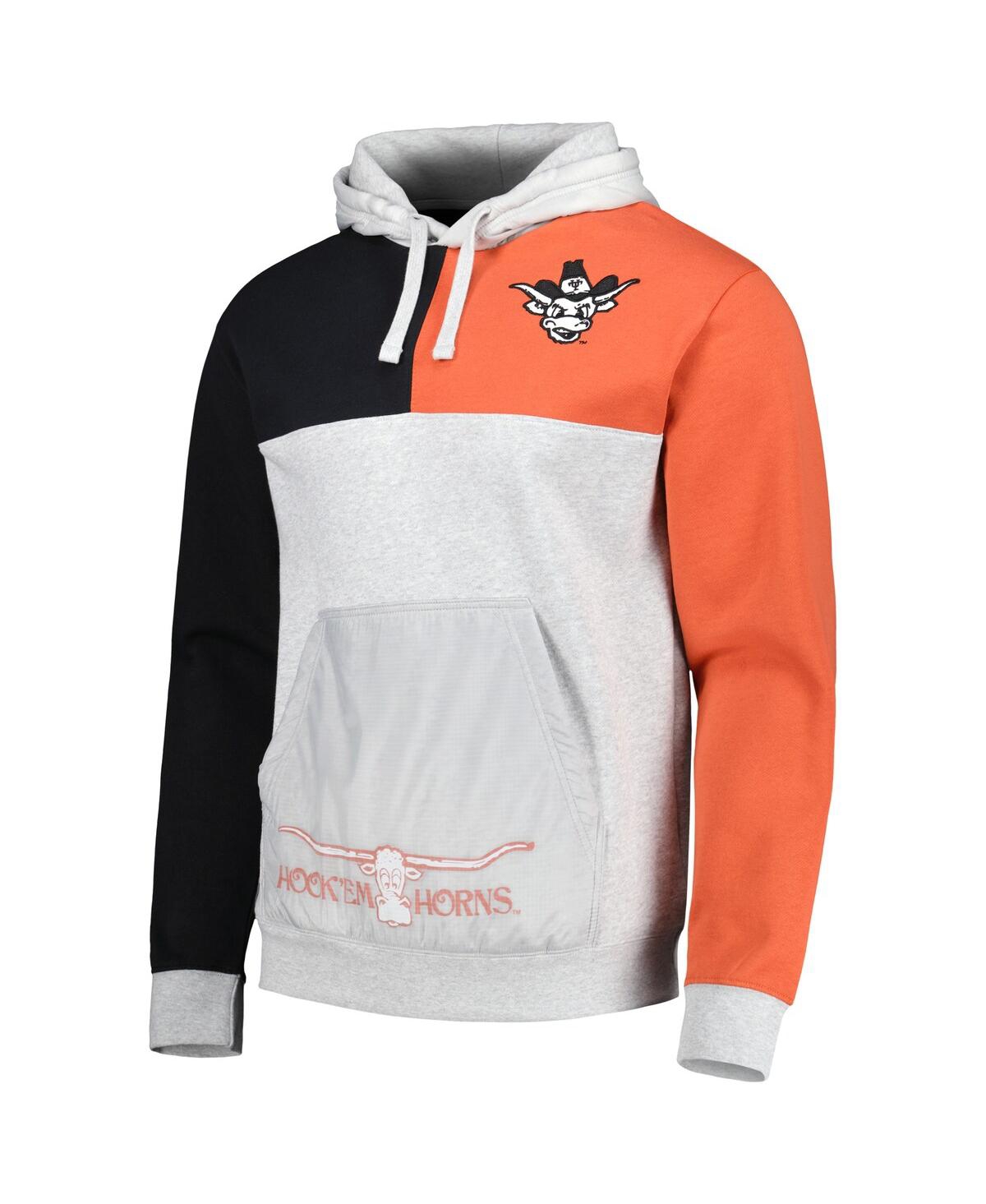 Shop Mitchell & Ness Men's  Heather Gray Texas Longhorns Tie-breaker Pullover Hoodie