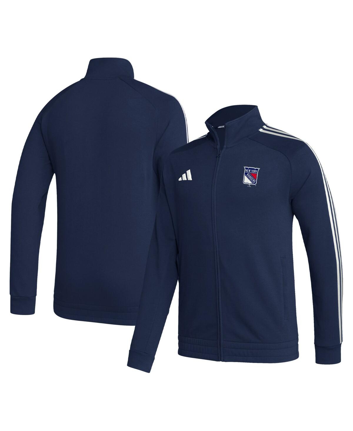 Shop Adidas Originals Men's Adidas Navy New York Rangers Raglan Full-zip Track Jacket