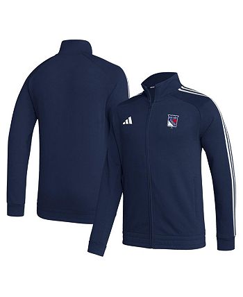 adidas Men's Navy New York Rangers Raglan Full-Zip Track Jacket - Macy's