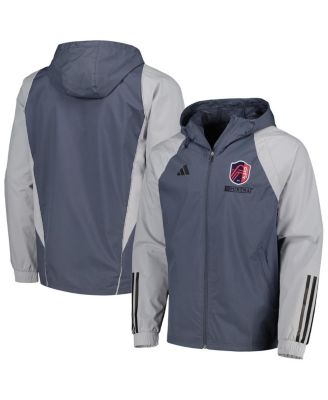 Men's Charcoal St. Louis City SC All-Weather Raglan Hoodie Full-Zip Jacket