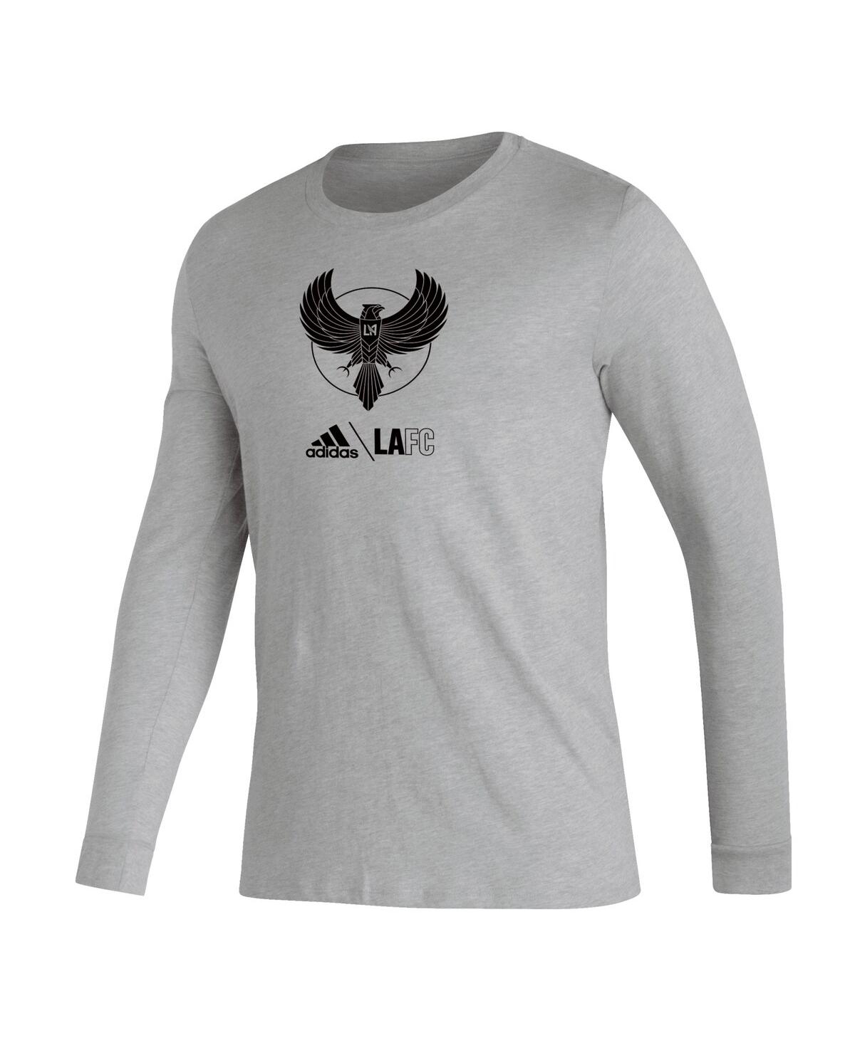 Shop Adidas Originals Men's Adidas Heather Gray Lafc Icon Long Sleeve T-shirt