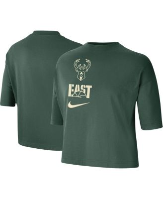 Women's Hunter Green Milwaukee Bucks Essential Boxy T-shirt