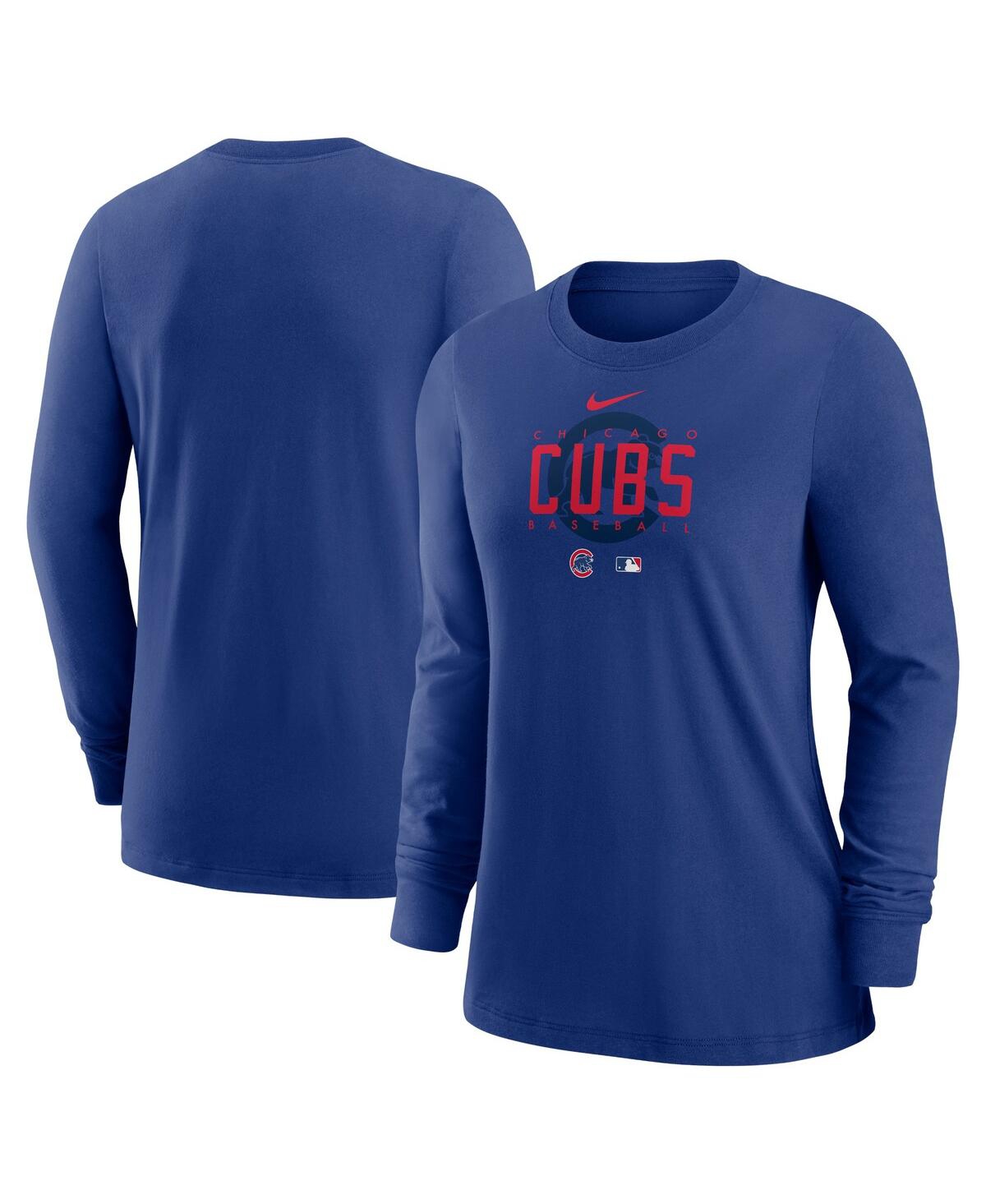 Nike Women's  Royal Chicago Cubs Authentic Collection Legend Performance Long Sleeve T-shirt In Royal