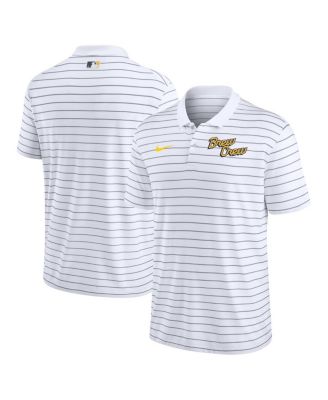 Men's White Milwaukee Brewers City Connect Victory Performance Polo Shirt