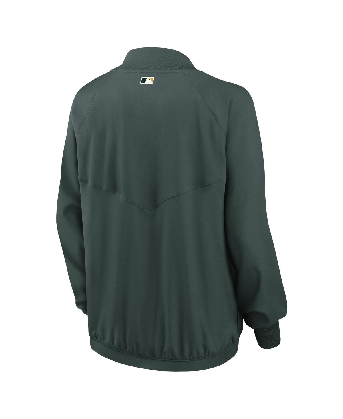 Women's NikeOakland Athletics Authentic Collection Team Raglan Performance Full-Zip Jacket - Green