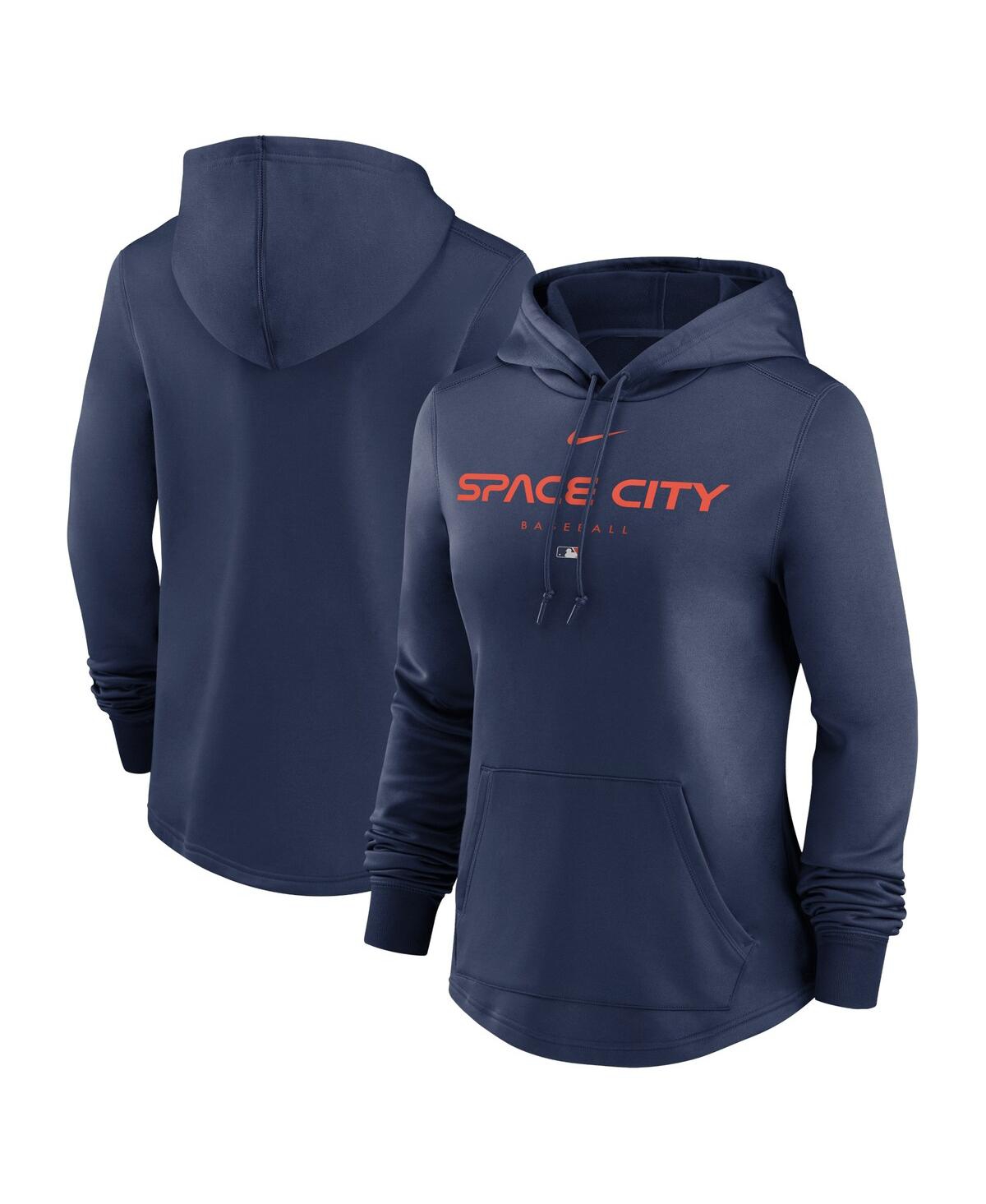 Women's NikeHouston Astros City Connect Pregame Performance Pullover Hoodie - Navy