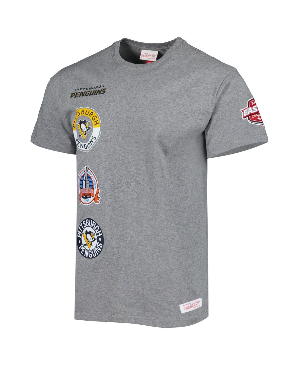 Shop Mitchell & Ness Men's  Heather Gray Pittsburgh Penguins City Collection T-shirt