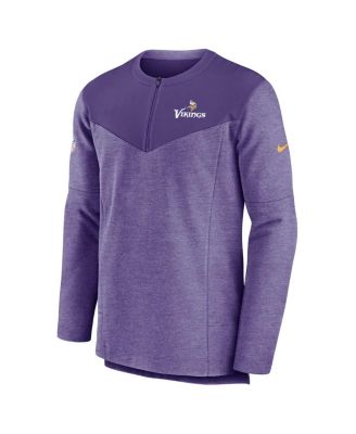 Men's Purple Minnesota Vikings Sideline Lockup Performance Quarter-Zip Top
