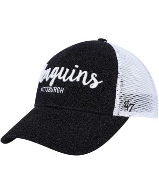 Women's Black, White Pittsburgh Penguins Encore MVP Trucker Snapback Hat