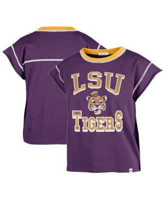 Women's '47 Brand Purple LSU Tigers Sound Up Maya Cutoff T-shirt - Macy's