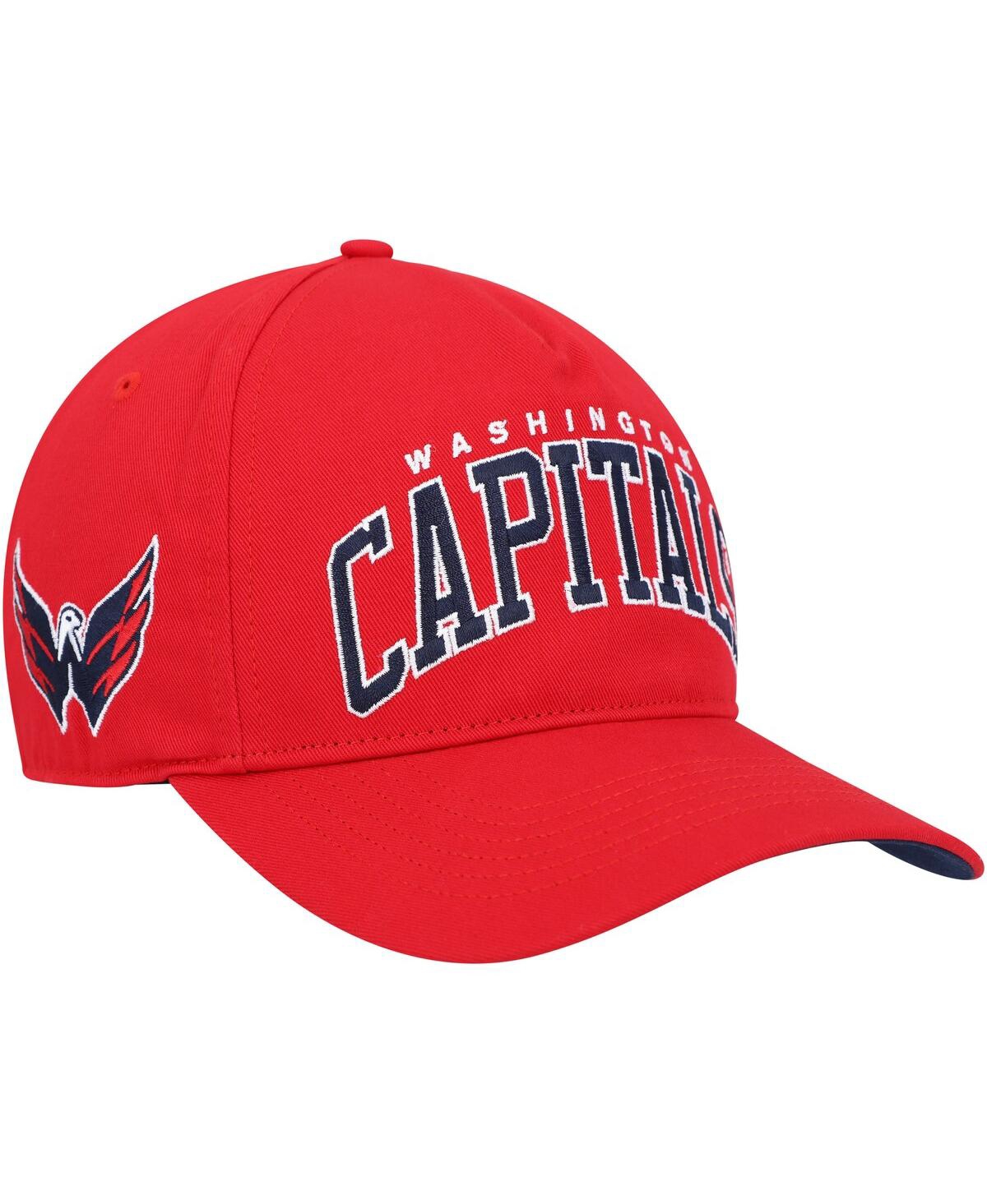47 Brand Men's ' Red Washington Capitals Block Arch Hitch Snapback Hat