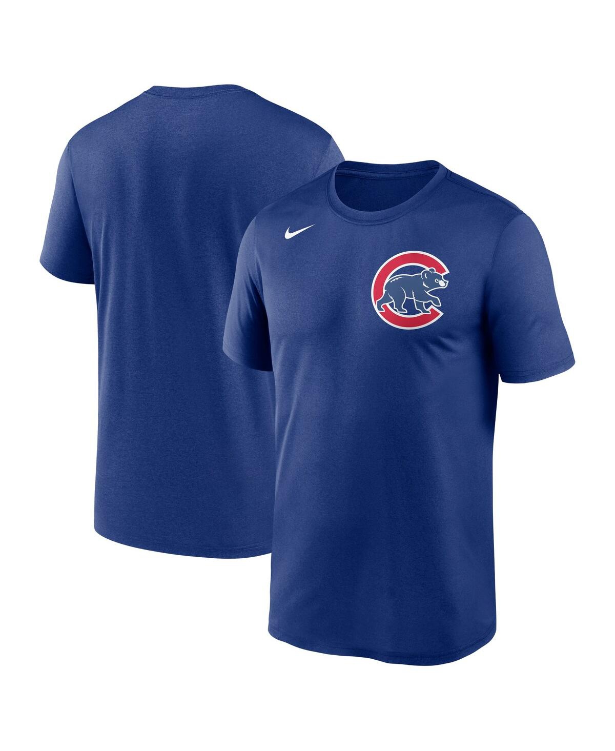Shop Nike Men's  Royal Chicago Cubs New Legend Wordmark T-shirt
