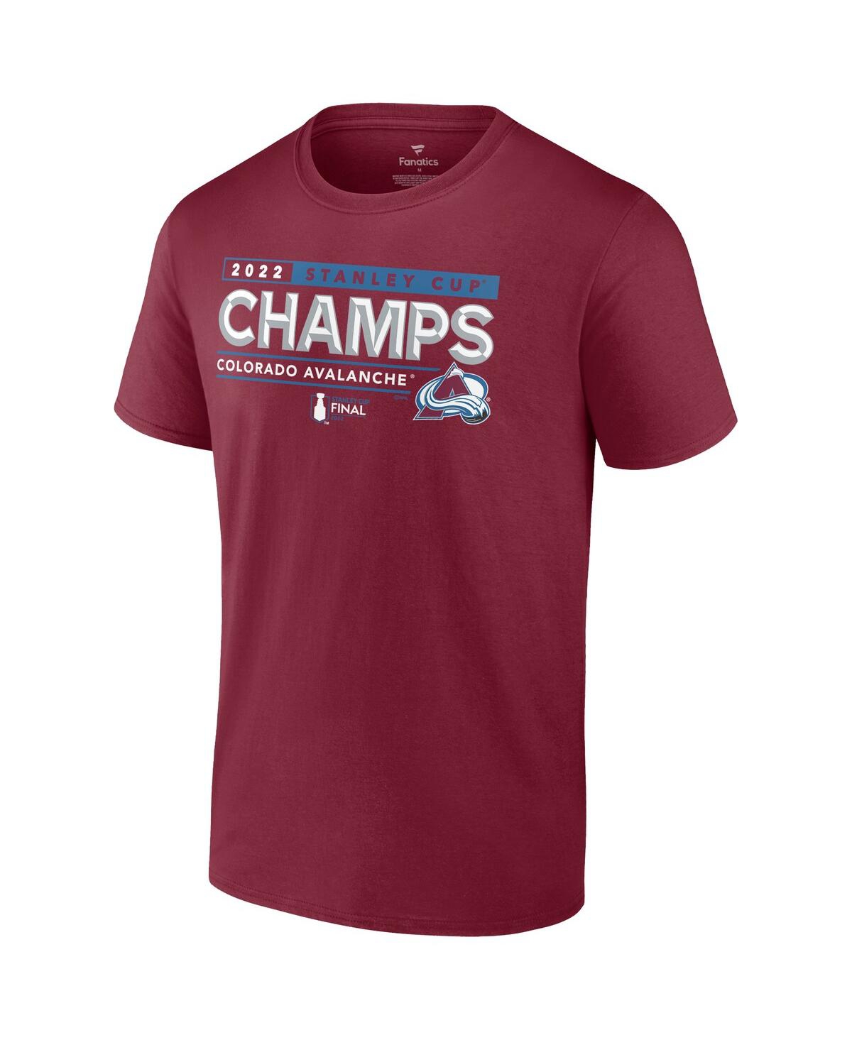 Shop Fanatics Men's  Burgundy Colorado Avalanche 2022 Stanley Cup Champions Winger T-shirt