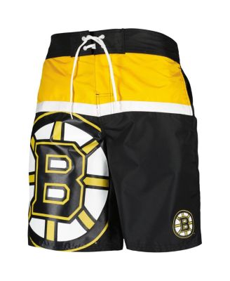 Men's Black Boston Bruins Sea Wind Swim Trunks