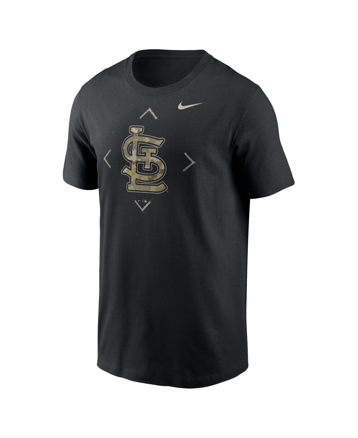 Shop Nike Men's  Black St. Louis Cardinals Camo Logo T-shirt