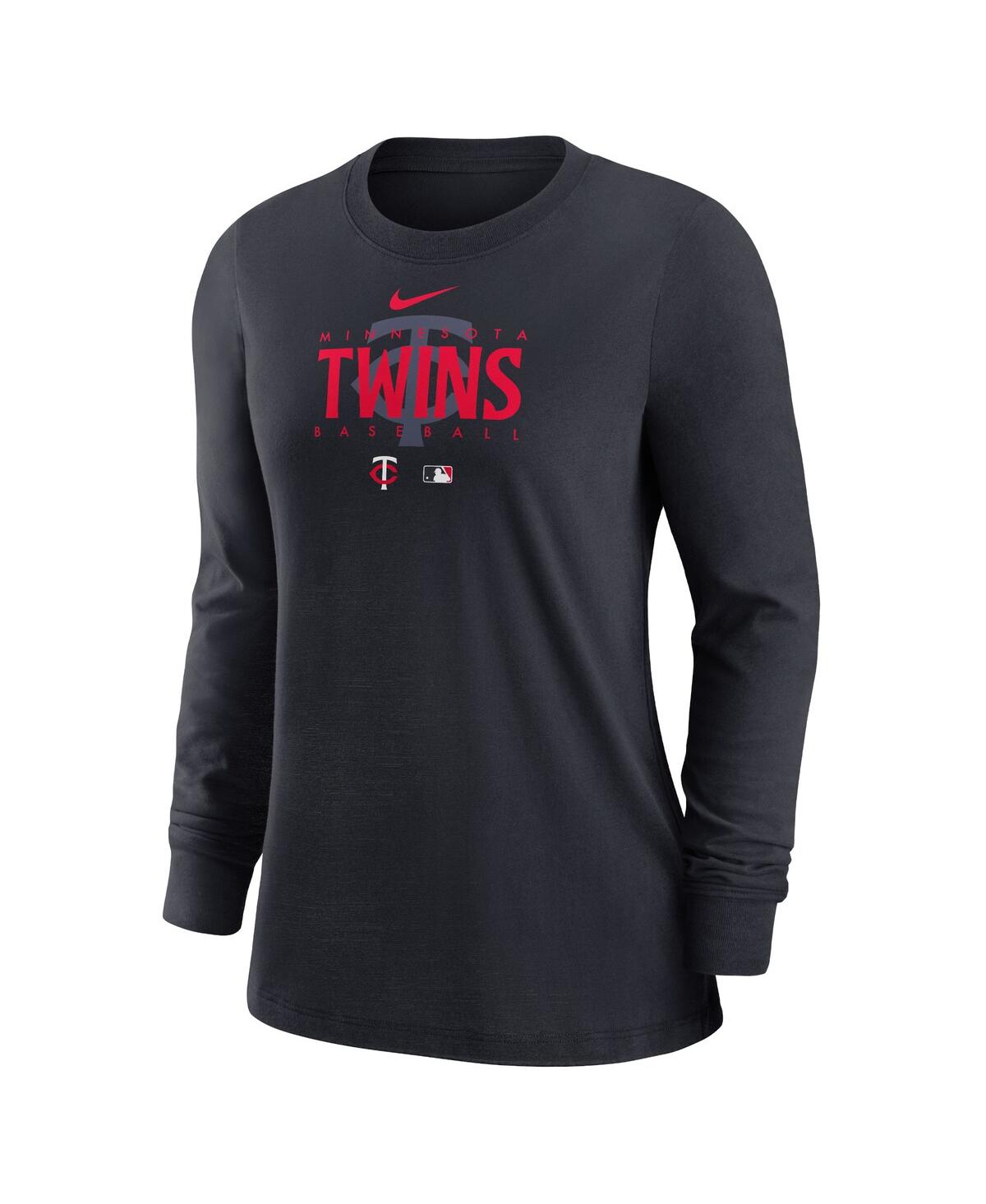Nike Women's  Navy Cleveland Guardians Authentic Collection Legend Performance Long Sleeve T-shirt In Navy