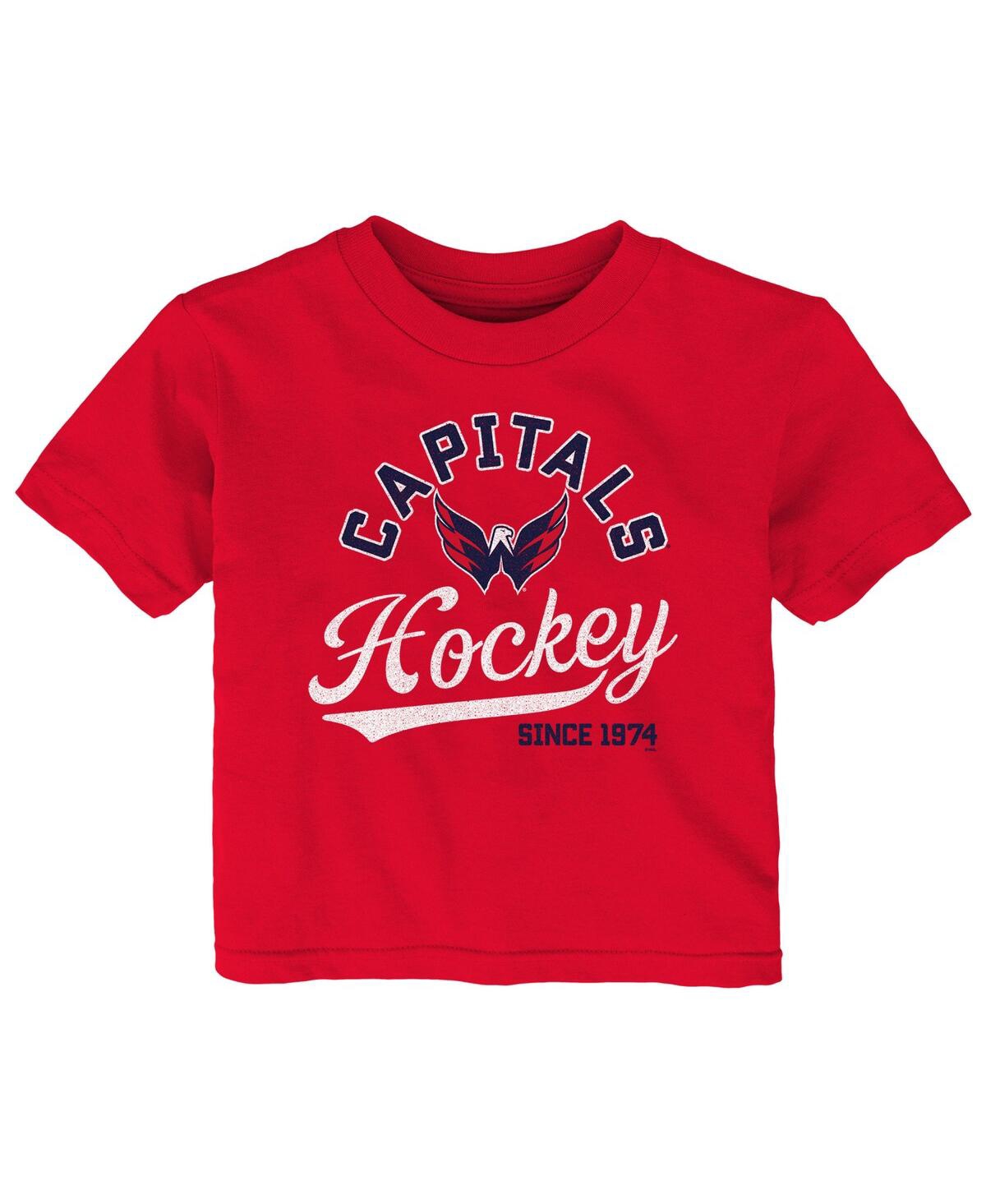Shop Outerstuff Infant Boys And Girls Red Washington Capitals Take The Lead T-shirt